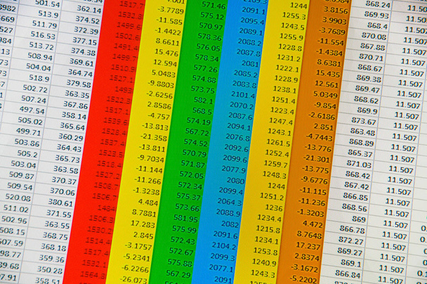 De spreadsheet van de financiële berekening - Foto, afbeelding