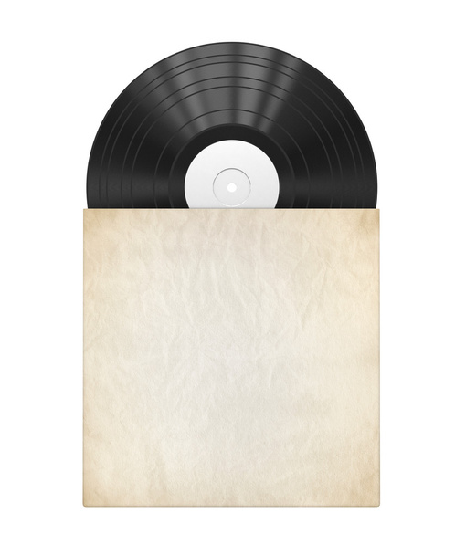 Old vinyl record in a paper case - 写真・画像