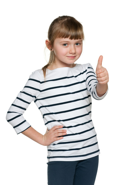 Young girl with her thumb up - Foto, imagen