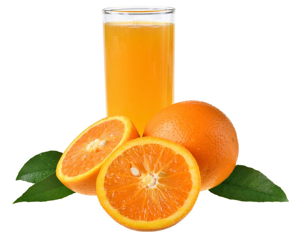 Fresh orange juice on a white background. - Photo, Image