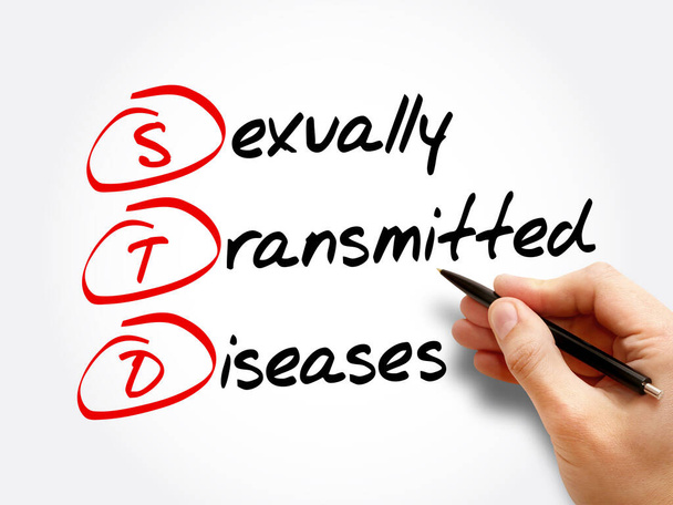 STD - Sexually Transmitted Diseases, acronym health concept background - Foto, afbeelding