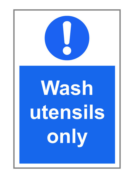 lavar utensílios apenas sinal de vetor
 - Vetor, Imagem