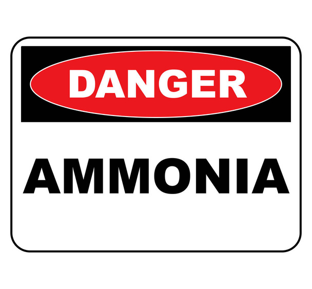 Tehlike amonyak güvenlik uyarısı - Vektör, Görsel