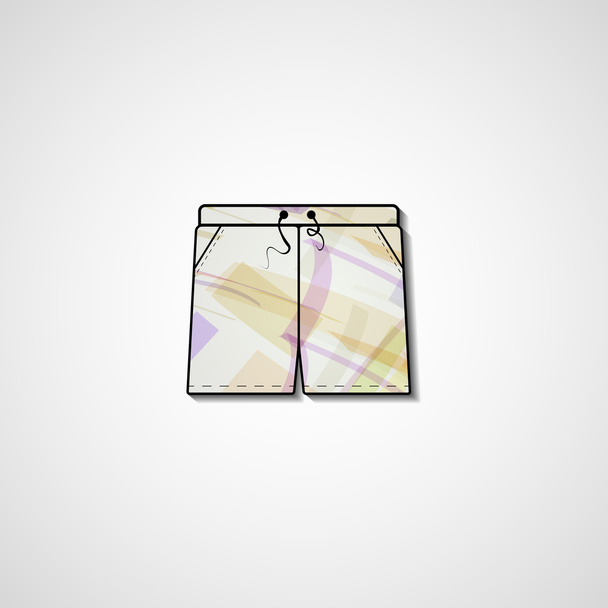 Ilustración abstracta en pantalones cortos
 - Vector, Imagen
