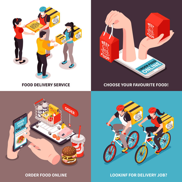 Food Delivery Design Concept - Vector, Image