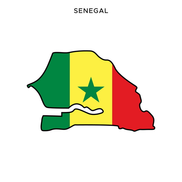 Bandeira do Senegal imagem Royalty Free Stock SVG Vector