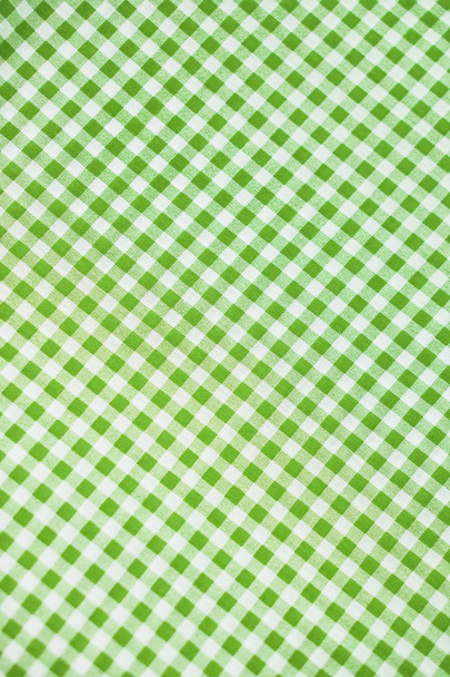 Green plaid fabric as background - Photo, Image
