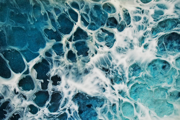 Part of original epoxy resin art, macro photo - Zdjęcie, obraz