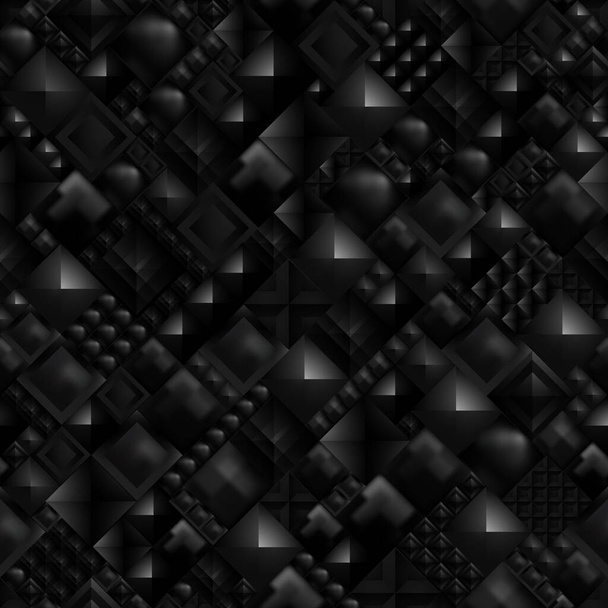 Fondo de rejilla geométrica negro oscuro. Textura moderna abstracta oscura sin costuras
 - Foto, imagen