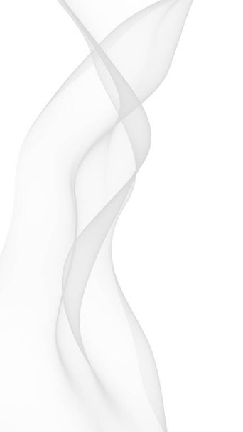 White abstract background. Fluttering white scarf. Waving on wind white fubric. 3D illustration - Foto, immagini
