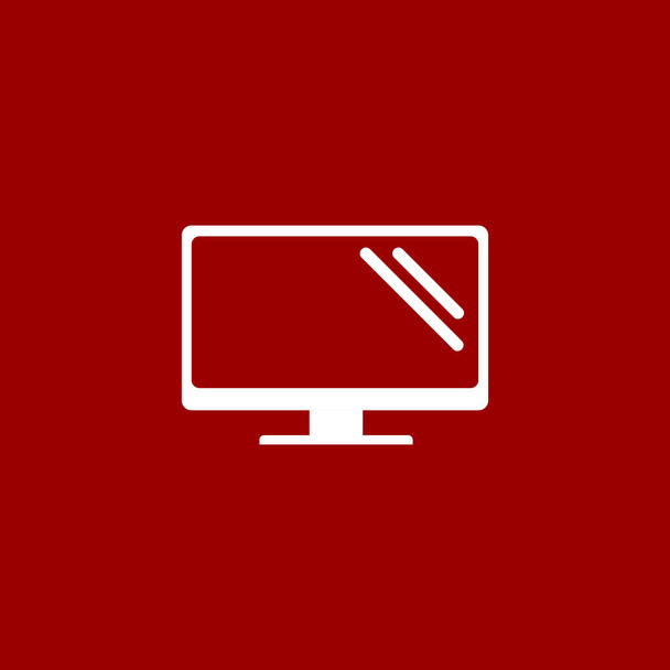 Vector Icon of PC Monitor. Good template for computer icon design or computer skill design. - Vector, Image
