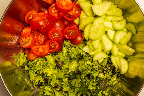 fresh vegetable salad,close-up - Fotografie, Obrázek
