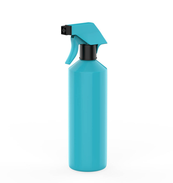 Spray Pistol Cleaner bottiglia di plastica isolata su sfondo bianco. Pronto per il tuo design. Imballaggio del prodotto. Illustrazione 3d
 - Foto, immagini