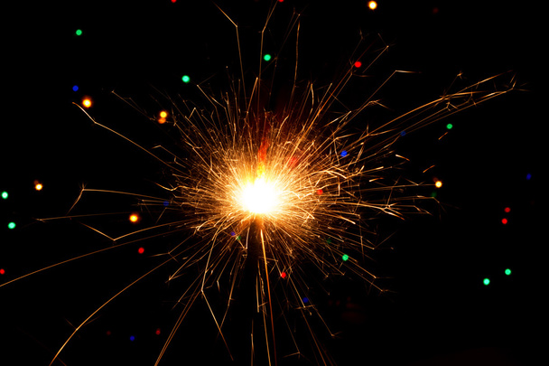 Beautiful burning sparkler - Photo, image