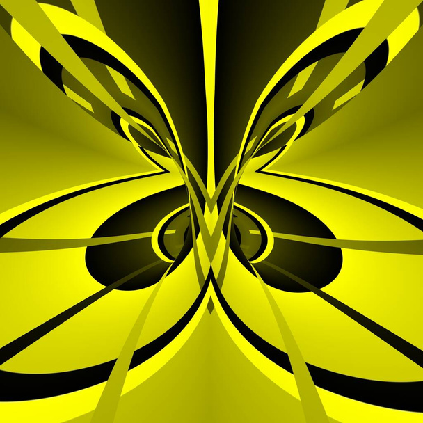 canlı sarı ve siyah güçlü geometrik şekiller ve Torus haritası dönüşümüne dayalı tasarımlar  - Fotoğraf, Görsel