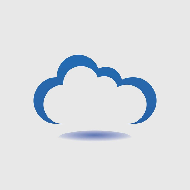 Nube plantilla vector icono ilustración diseño - Vector, Imagen