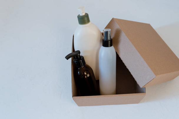 cosmetic products in cardboard boxes - Фото, зображення