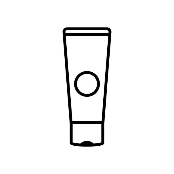 üveg kézkrém ikon, vonal stílus - Vektor, kép
