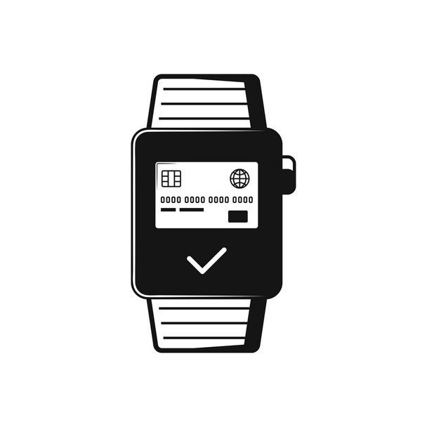 smart watch wearable with apps on screen flat vector icon for apps - Вектор, зображення