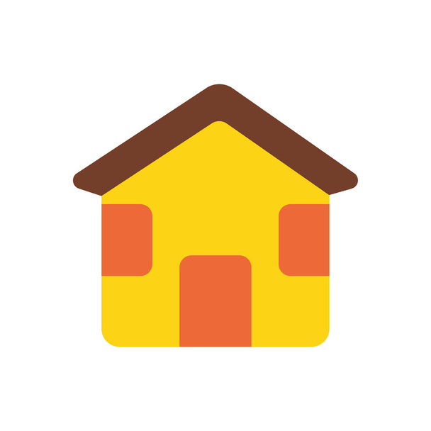 cartoon house icon, flat style - Vecteur, image