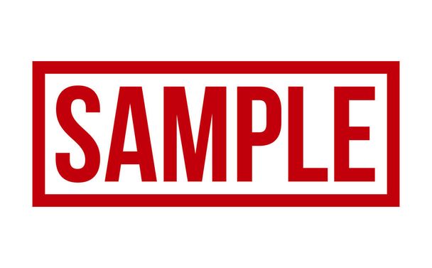 Sample Rubber Stamp. Red Sample Rubber Grunge Stamp Seal Vector Illustration - Vector - Vektor, Bild
