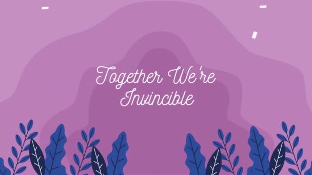together we are invincible message lettering campaign - Footage, Video