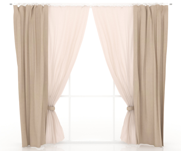 curtains.3d Render Illustration. - Foto, Bild