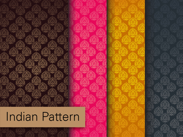 Indisches Muster - detailliert und leicht editierbar - Vektor, Bild