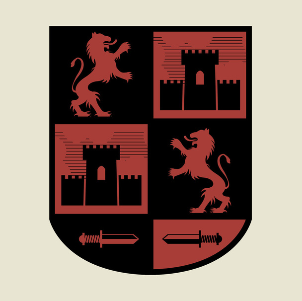 Heraldic emblem - Vector, Imagen