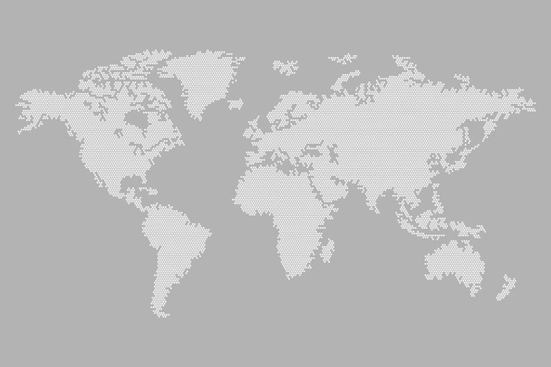 Изолированная векторная иллюстрация точек мира
 - Вектор,изображение