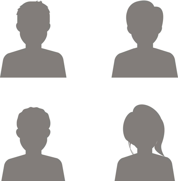 Set von handgezeichneten Avatarprofilsymbolen (oder Porträtsymbolen), einschließlich männlicher und weiblicher. Benutzer flache Avatar-Symbol, Zeichen, Profil Menschen Symbol - Vektor, Bild