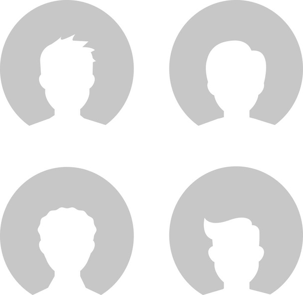 Conjunto de ícone de perfil Avatar desenhado à mão (ou ícone de retrato), incluindo masculino e feminino. Usuário plana avatar ícone, sinal, perfil pessoas símbolo
 - Vetor, Imagem