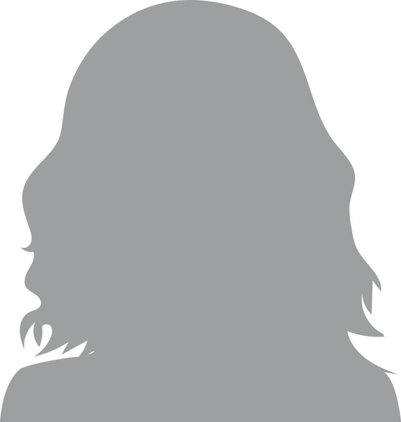 Hand drawn, modern, woman avatar profile icon (or portrait icon). User flat avatar icon, sign, profile female symbol - Vector, Image