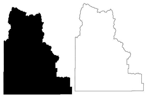 Camas County, Idaho (Yhdysvallat, Yhdysvallat, Yhdysvallat, Yhdysvallat, Yhdysvallat) kartta vektori kuvitus, scribble luonnos Camas kartta - Vektori, kuva