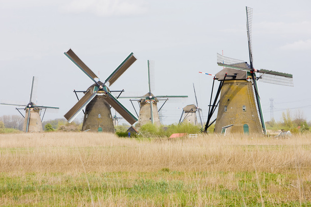 szélmalmok, kinderdijk, Hollandia - Fotó, kép