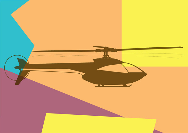 Pop art. helikopter - Vector, afbeelding