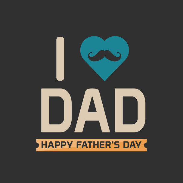 Father's day greeting card - Vector, imagen