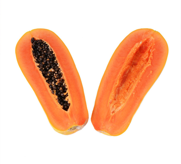 frische und schmackhafte Papaya isoliert - Foto, Bild