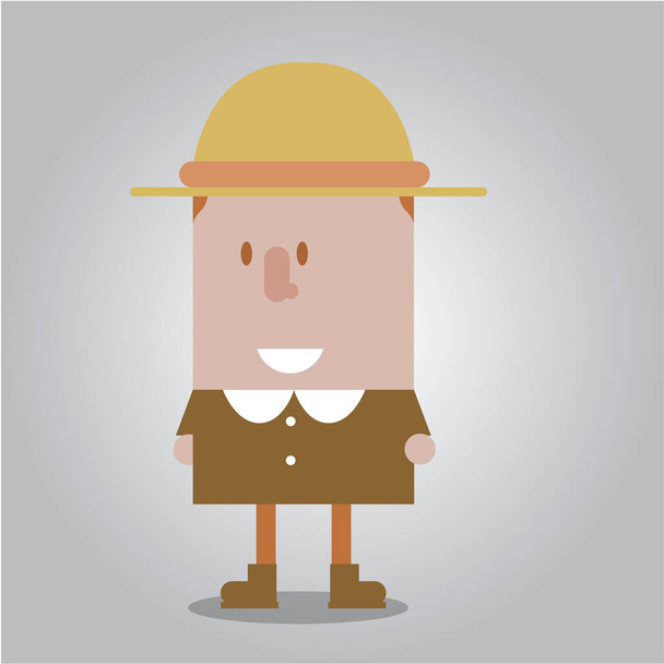 Man wearing a hat - Vector, Image