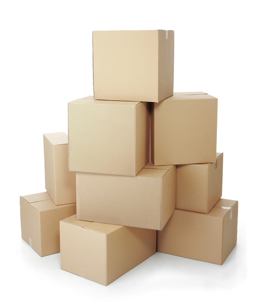 piles of cardboard boxes - Fotoğraf, Görsel