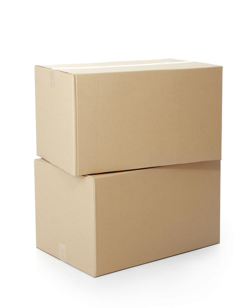 piles of cardboard boxes - 写真・画像