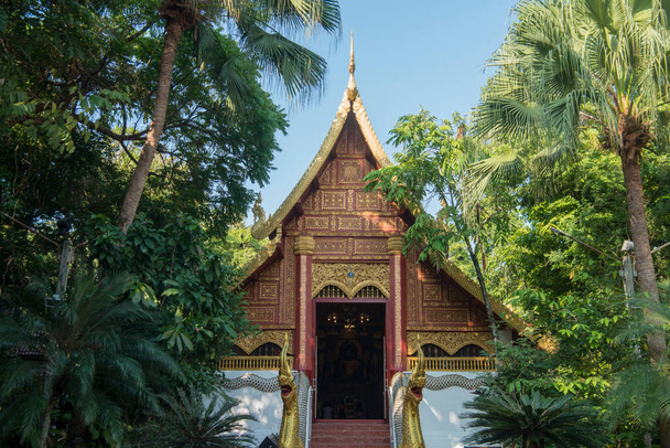 the Wat Phra Kaew Temple in the city of Chiang Rai in North Thailand.   Thailand, Chiang Rai, November, 2019 - Φωτογραφία, εικόνα