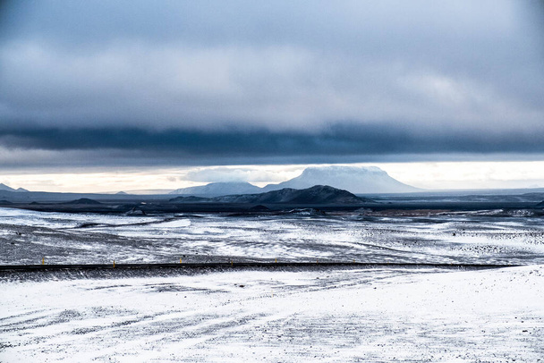 Snowy landscape in Iceland Higtlands in late October. - Fotó, kép