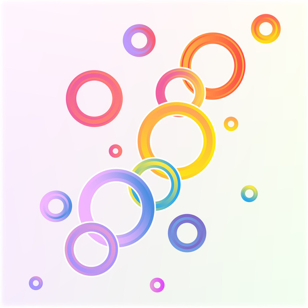 Vector abstract of colorful rings - ベクター画像