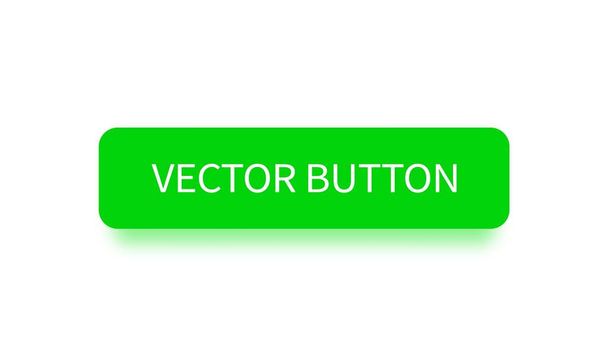Green button with green shadow. Vector concept element for website and app. - Vektori, kuva