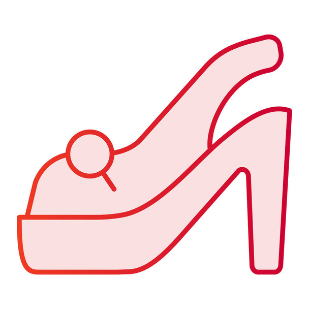 High heel shoe flat icon. Shoes pink icons in trendy flat style. Footwear gradient style design, designed for web and app. Eps 10. - Vektor, Bild