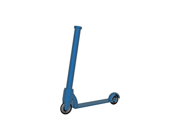blauer metallischer Streetscooter - Foto, Bild