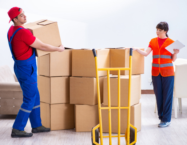 Professional movers doing home relocation - Photo, Image