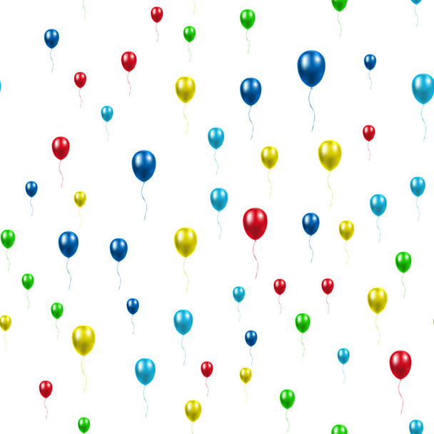 Realistic glossy balloons for Birthday, festive occasions, parties, weddings - Vektör, Görsel