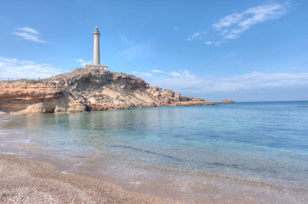 Historical Cabo de Palos lighthouse, Cabo de Palos, Cartagena, Murcia, Spain - Photo, Image